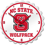 NC State Wolfpack: Bottle Cap Wall Clock, FNB-NCNCST-540-01A