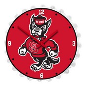 N.C. State Wolfpack Team Spirit Bottle Cap Wall Clock, FNB-NCNCST-540