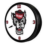 N.C. State Wolfpack 19" LED Team Spirit Clock, FNB-NCNCST-550