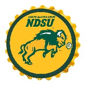 North Dakota State Bison: Charging - Bottle Cap Wall Sign
