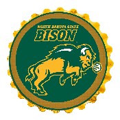 North Dakota State Bison: Charging - Bottle Cap Wall Sign, FNB-NCNDSU-210-02A