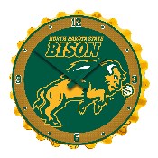 North Dakota State Bison: Charging - Bottle Cap Wall Clock, FNB-NCNDSU-540-02A