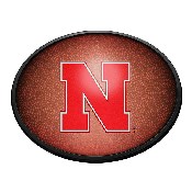 Nebraska Cornhuskers: Pigskin - Oval Slimline Lighted Wall Sign, NCNEBR-140-21