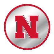 Nebraska Cornhuskers: Modern Disc Mirrored Wall Sign