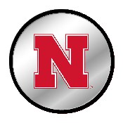 Nebraska Cornhuskers: Modern Disc Mirrored Wall Sign, FNB-NCNEBR-235-01A