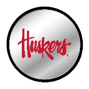 Nebraska Cornhuskers: Huskers - Modern Disc Mirrored Wall Sign, FNB-NCNEBR-235-02A