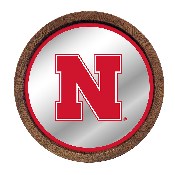 Nebraska Cornhuskers: Mirrored Barrel Top Mirrored Wall Sign, NCNEBR-245-01