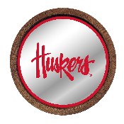 Nebraska Cornhuskers: Huskers - Mirrored Barrel Top Mirrored Wall Sign, NCNEBR-245-02