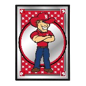 Nebraska Cornhuskers: Team Spirit, Mascot - Framed Mirrored Wall Sign, NCNEBR-275-02
