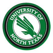 North Texas Mean Green: Modern Disc Wall Sign, NCNOTX-230-01