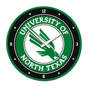North Texas Mean Green: Modern Disc Wall Clock, NCNOTX-510-01