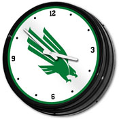 North Texas Mean Green: Retro Lighted Wall Clock, NCNOTX-550-01