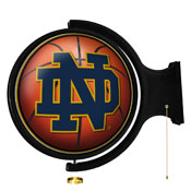 Notre Dame Fighting Irish: Basketball - Original Round Rotating Lighted Wall Sign, NCNTRD-115-11