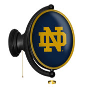 Notre Dame Fighting Irish: Original Oval Rotating Lighted Wall Sign, FNB-NCNTRD-125-01A