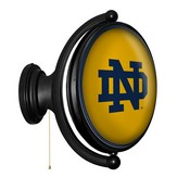 Notre Dame Fighting Irish: Original Oval Rotating Lighted Wall Sign, FNB-NCNTRD-125-01A