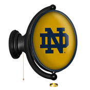 Notre Dame Fighting Irish: Original Oval Rotating Lighted Wall Sign, FNB-NCNTRD-125-01A