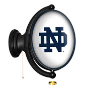 Notre Dame Fighting Irish: Original Oval Rotating Lighted Wall Sign, FNB-NCNTRD-125-01A