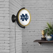Notre Dame Fighting Irish: Original Oval Rotating Lighted Wall Sign, FNB-NCNTRD-125-01A