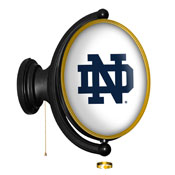 Notre Dame Fighting Irish: Original Oval Rotating Lighted Wall Sign, FNB-NCNTRD-125-01A