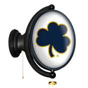 Notre Dame Fighting Irish: Shamrock - Original Oval Rotating Lighted Wall Sign, NCNTRD-125-03