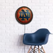 Notre Dame Fighting Irish: Basketball - Round Slimline Lighted Wall Sign, NCNTRD-130-11
