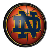 Notre Dame Fighting Irish: Basketball - Round Slimline Lighted Wall Sign, NCNTRD-130-11