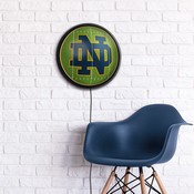 Notre Dame Fighting Irish: On the 50 - Round Slimline Lighted Wall Sign, NCNTRD-130-22