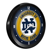 Notre Dame Fighting Irish: Ribbed Frame Wall Clock, NCNTRD-530-01