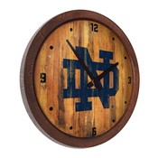 Notre Dame Fighting Irish: Weathered "Faux" Barrel Top Clock, NCNTRD-560-03