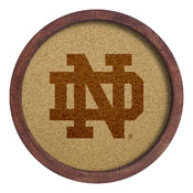 Notre Dame Fighting Irish: "Faux" Barrel Framed Cork Board, FNB-NCNTRD-632-01A