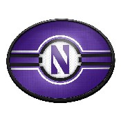 Northwestern Wildcats: Oval Slimline Lighted Wall Sign