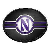 Northwestern Wildcats: Oval Slimline Lighted Wall Sign, FNB-NCNWWC-140-01A