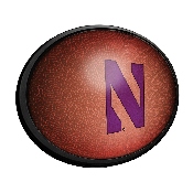Northwestern Wildcats: Pigskin - Oval Slimline Lighted Wall Sign, NCNWWC-140-21