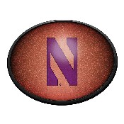 Northwestern Wildcats: Pigskin - Oval Slimline Lighted Wall Sign, NCNWWC-140-21