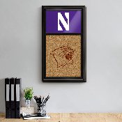 Northwestern Wildcats: Dual Logo - Cork Note Board, FNB-NCNWWC-640-02A
