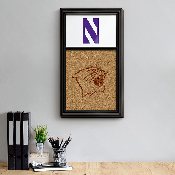 Northwestern Wildcats: Dual Logo - Cork Note Board, FNB-NCNWWC-640-02A