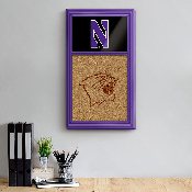 Northwestern Wildcats: Dual Logo - Cork Note Board, FNB-NCNWWC-640-02A