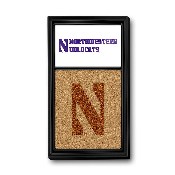 Northwestern Wildcats: NU, Dual Logo - Cork Note Board, NCNWWC-640-04