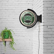 Ohio University Bobcats Rotating Illuminated Team Spirit Wall Sign-Round, FNB-NCOHIO-115
