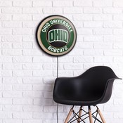 Ohio University Bobcats Slimline Illuminated Team Spirit Wall Sign-Round, FNB-NCOHIO-130