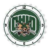 Ohio Bobcats: Bottle Cap Wall Clock, FNB-NCOHIO-540-01A