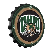 Ohio Bobcats: Bottle Cap Wall Clock, FNB-NCOHIO-540-01A