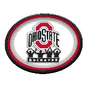 Ohio State Buckeyes: O-H-I-O - Oval Slimline Lighted Wall Sign, NCOHST-140-03