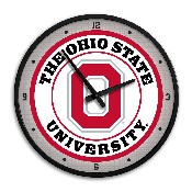 Ohio State Buckeyes: Block O - Modern Disc Wall Clock, FNB-NCOHST-510-02A