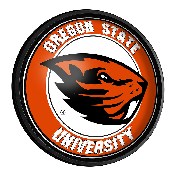 Oregon State Beavers: Round Slimline Lighted Wall Sign, NCORST-130-01