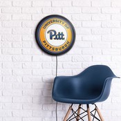 Pitt Panthers: Round Slimline Lighted Wall Sign, NCPITT-130-01