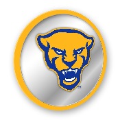 Pitt Panthers: Mascot - Modern Disc Mirrored Wall Sign, FNB-NCPITT-235-02A