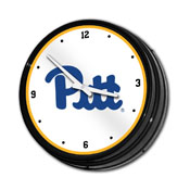 Pitt Panthers: Retro Lighted Wall Clock, NCPITT-550-01