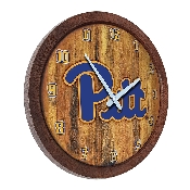 Pitt Panthers: Faux Barrel Top Wall Clock, NCPITT-560-01