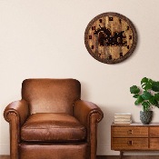 Pitt Panthers: Branded "Faux" Barrel Top Wall Clock, NCPITT-560-02